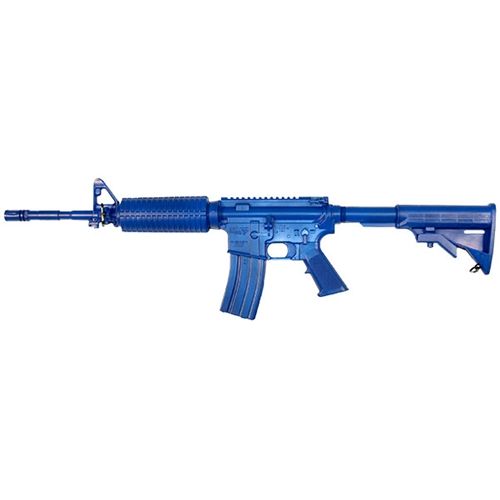 Blueguns Colt M4 Training Guns Weighted No Light/Laser Attachment Rifle Blue Flat Top Closed Stock - Blueguns