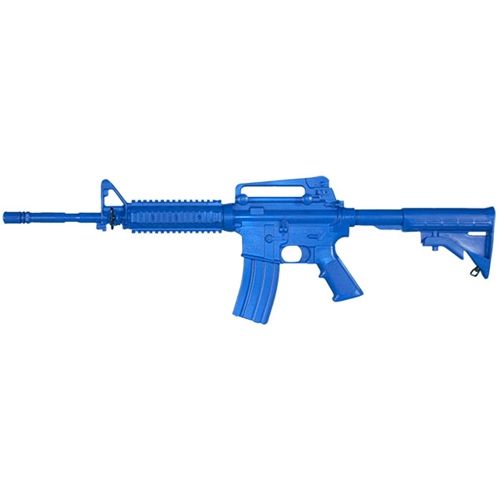 Blueguns Colt M4 Training Guns Weighted No Light/Laser Attachment Rifle Blue Open Stock Fwd Rail 14" Barrel - Blueguns