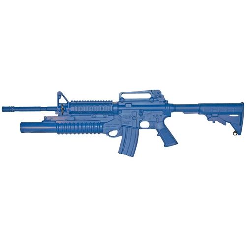 Blueguns Colt M4 Training Guns Weighted No Light/Laser Attachment Rifle Blue Open Stock Fwd Rail M203 Grenade Launcher - Blueguns