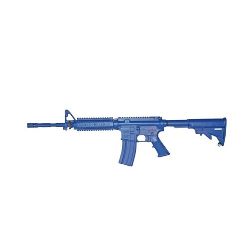 Blueguns Colt M4 Training Guns Weighted No Light/Laser Attachment Rifle Blue Flat Top Open Stock Fwd Rail 14in Barrel - Blueguns