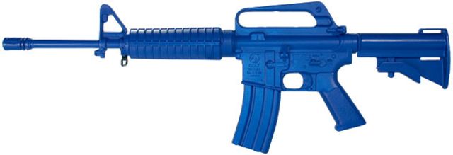 Blueguns Colt Automatic Rifle-15 Training Guns Not Weighted No Light/Laser Attachment Handgun Closed Stock Blue - Blueguns