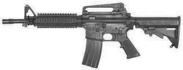 Blueguns Colt M4 Commando Training Guns Not Weighted No Light/Laser Attachment Rifle Black Closed Stock Fwd Rail - Blueguns