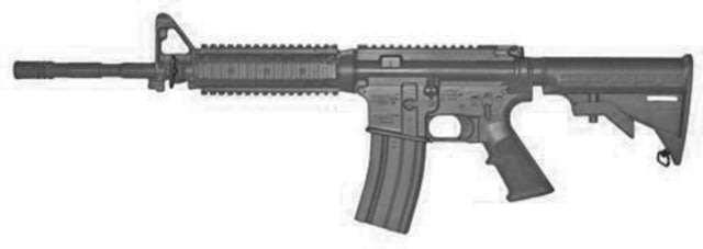 Blueguns Colt M4 Training Guns Not Weighted No Light/Laser Attachment Rifle Black Flat Top Closed Stock Fwd Rail - Blueguns