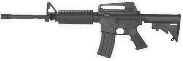 Blueguns Colt M4 Training Guns Weighted No Light/Laser Attachment Rifle Black Closed Stock - Blueguns