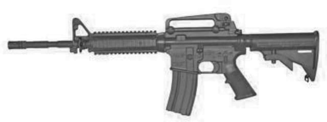 Blueguns Colt M4 Training Guns Weighted No Light/Laser Attachment Rifle Black Closed Stock Fwd Rail 14" Barrel - Blueguns
