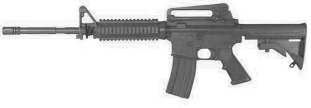 Blueguns Colt M4 Training Guns Not Weighted No Light/Laser Attachment Rifle Black Closed Stock Fwd Rail - Blueguns