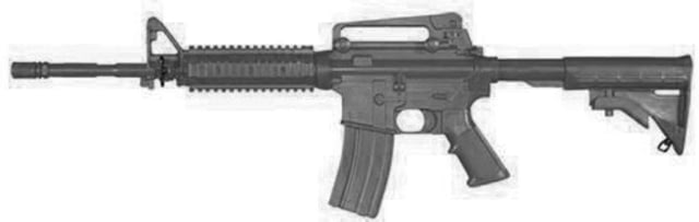 Blueguns Colt M4 Training Guns Not Weighted No Light/Laser Attachment Rifle Black Open Stock Fwd Rail 14" Barrel - Blueguns