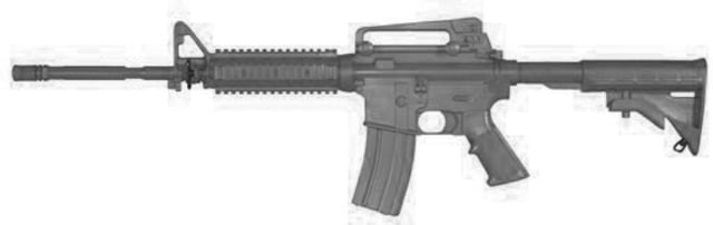 Blueguns Colt M4 Training Guns Weighted No Light/Laser Attachment Rifle Black Open Stock Fwd Rail - Blueguns