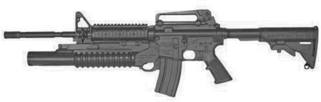 Blueguns Colt M4 Training Guns Weighted No Light/Laser Attachment Rifle Black Open Stock Fwd Rail M203 Grenade Launcher - Blueguns