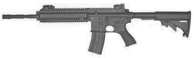 Blueguns Heckler & Koch HK416 14.5in Training Guns Not Weighted No Light/Laser Attachment Rifle Black 14.5" Barrel - Blueguns