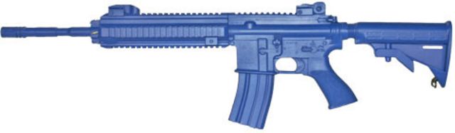 Blueguns Heckler & Koch HK416 Training Guns Not Weighted No Light/Laser Attachment Rifle w/14.5in Barrel Closed Stock Blue - Blueguns