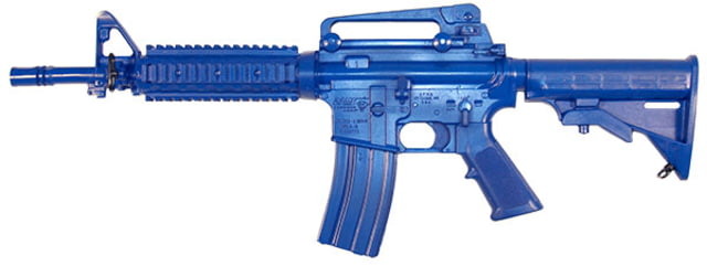 Blueguns Colt M4 Commando Training Guns Not Weighted No Light/Laser Attachment Rifle Closed Stock Fwd Rail Blue - Blueguns