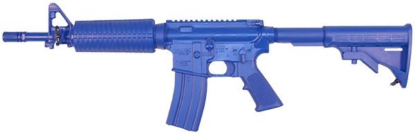 Blueguns Colt M4 Commando Training Guns Not Weighted No Light/Laser Attachment Rifle Flat Top Open Stock Blue - Blueguns