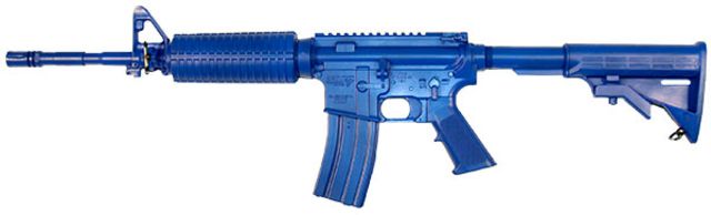 Blueguns Colt M4 Training Guns Unweighted w/o Light/Laser Attachment Rifle Flat Top Open Stock 14in Barrel Blue - Blueguns