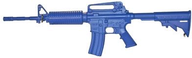 Blueguns Colt M4 Training Guns Unweighted w/o Light/Laser Attachment Rifle Open Stock 14in Barrel Blue - Blueguns