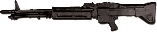 Blueguns Universal M60 Machine Gun Training Guns Not Weighted No Light/Laser Attachment Rifle Black - Blueguns