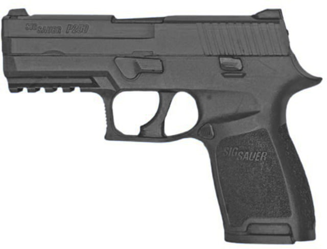 Blueguns SIG Sauer P250 Compact Training Guns Weighted No Light/Laser Attachment Handgun w/Picatinny Rail Black - Blueguns