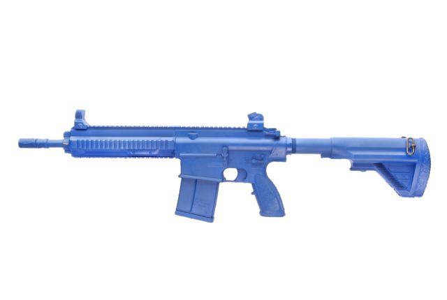 Blueguns Heckler & Koch HK417 Training Guns Not Weighted No Light/Laser Attachment Rifle Blue - Blueguns