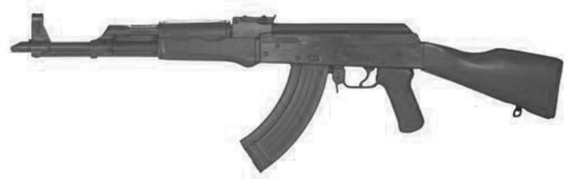 Blueguns Universal AK-47 Training Guns Weighted No Light/Laser Attachment Rifle Black - Blueguns