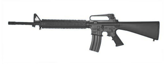 Blueguns Universal AR-15 Training Guns Weighted No Light/Laser Attachment Rifle Black - Blueguns