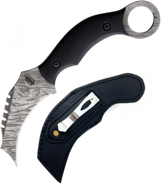 BucknBear BNB- Damascus Venom Karambit Fixed Knife - Bucknbear