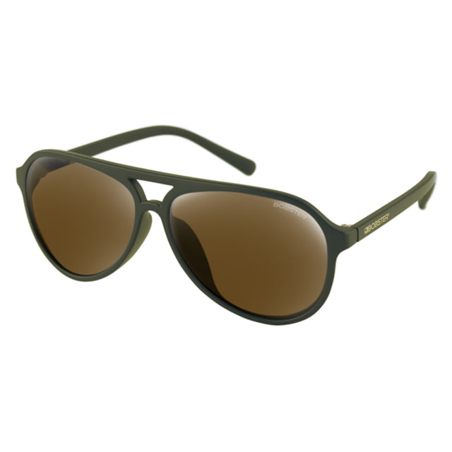 Bobster Bobster Maverick Sunglasses Matte Olive Frame Brown/Gold Lens