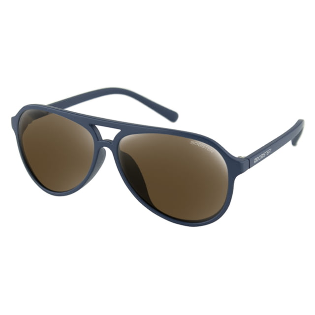 Bobster Bobster Maverick Sunglasses Matte Navy Frame Brown/Silver Lens