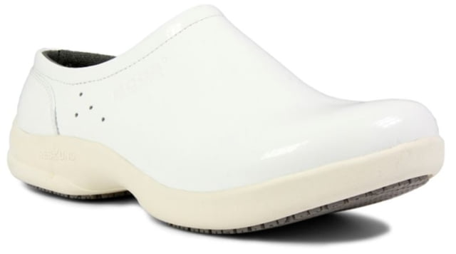 Bogs Ramsey Patent Service Clogs - Women's Size 8 White - Bogs