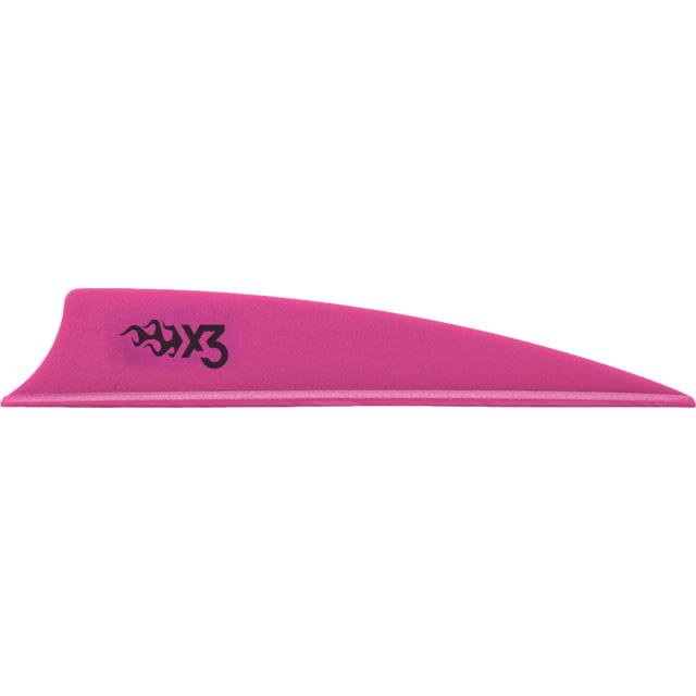 Bohning X3 Vanes Shield Cut 3 in Hot Pink 36 Pk - Bohning