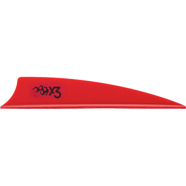 Bohning X3 Vanes Shield Cut 3 in Neon Red 36 Pk - Bohning