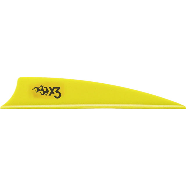 Bohning X3 Vanes Shield Cut 3 in Neon Yellow 36 Pk - Bohning