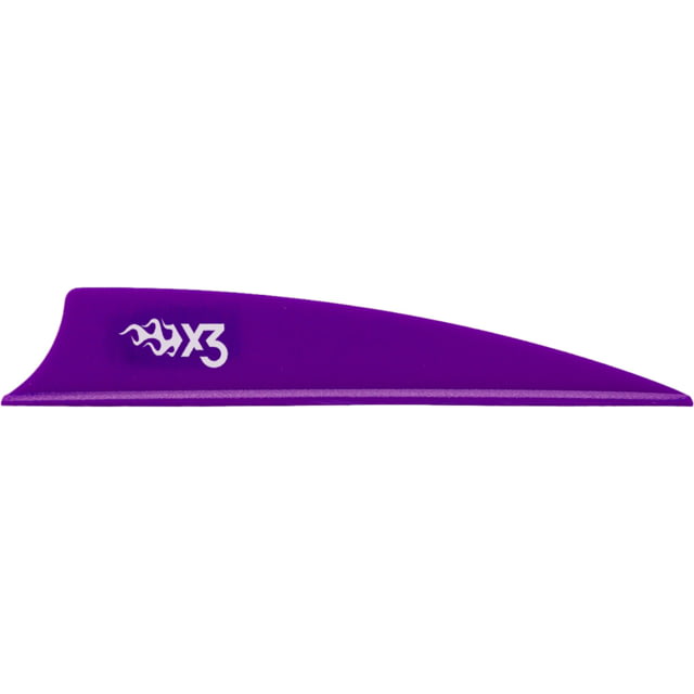Bohning X3 Vanes Shield Cut 3 in Purple 36 Pk - Bohning