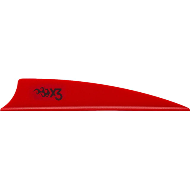 Bohning X3 Vanes Shield Cut 3 in Red 36 Pk - Bohning