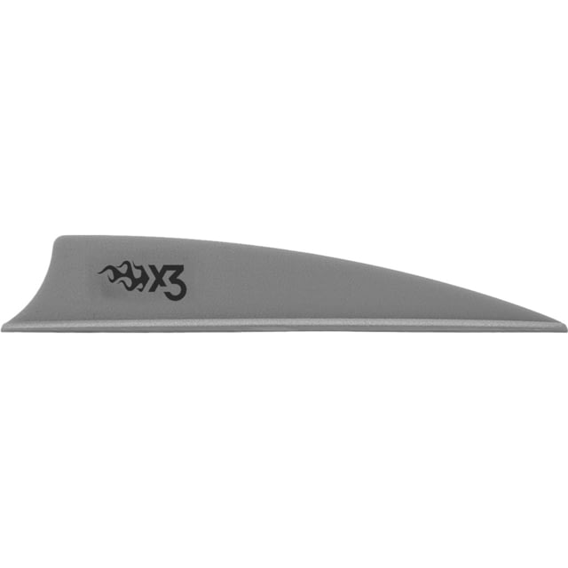 Bohning X3 Vanes Shield Cut 3 in Silver 36 Pk - Bohning