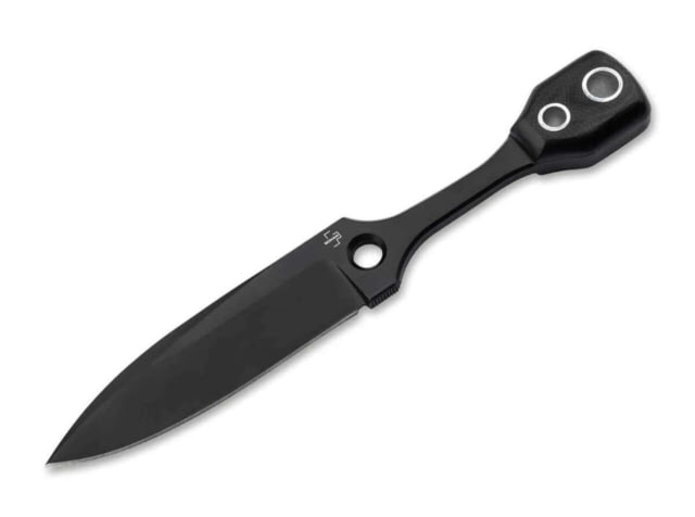 Boker Fafo Fixed Blade Knife 3.81in 440C Drop Point Blade Black G10 Handle