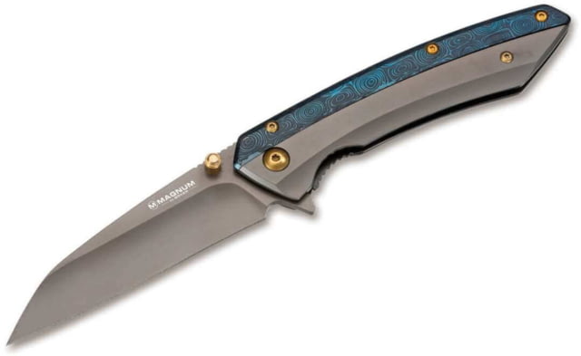 Boker Cobalt Assisted Opening Folding Knife 3.46 in 440A Steel Wharncliffe Blade Blue Hanlde