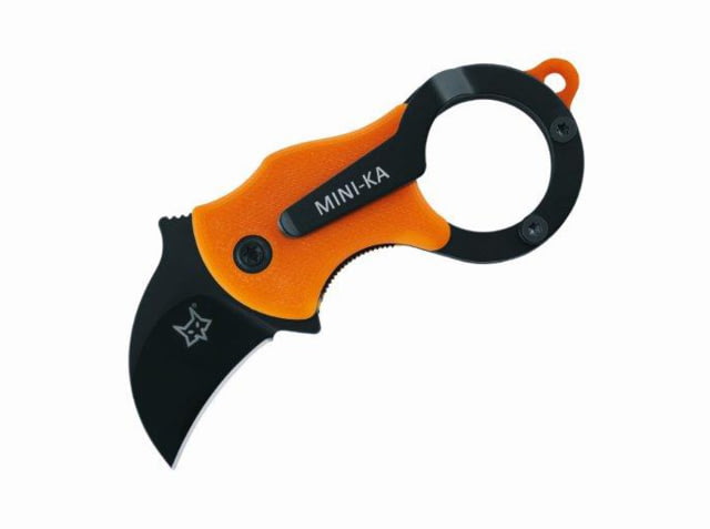 Fox 535 Mini-Ka Folder Knife 1in FRN 420 Uncoated Orange/Black FX-535 OB - Fox