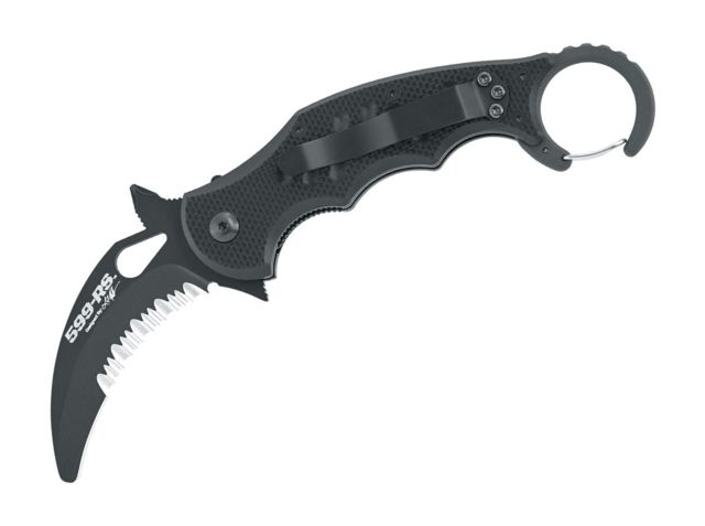 Fox 599Rs Fox Karambit Rescue Folding Knife 2.6in G10 N690 Black FX-599 RS - Fox