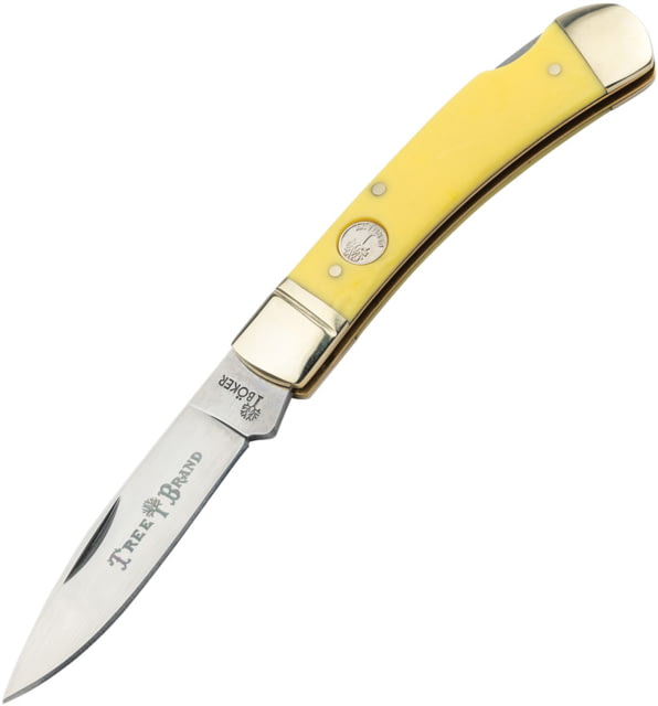 Boker Gentleman's Lockback Yellow Folding Knife Yellow Delrin