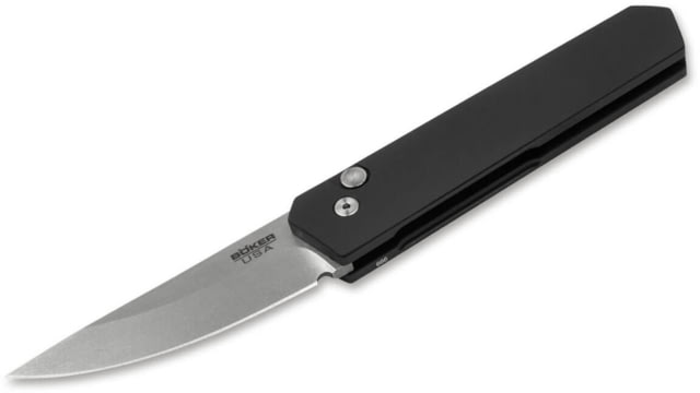 Boker Kwaiken Automatic Folding Knife 3in 154CM Steel Aluminum Handle Black - Boker