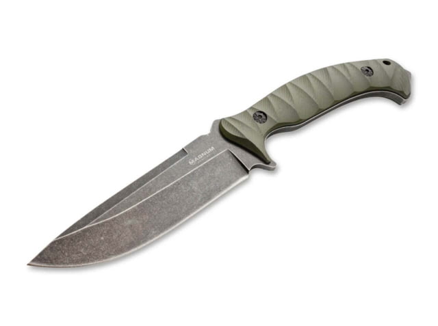 Boker Persian 4.75 in Fixed Blade Knife Green grooved G10