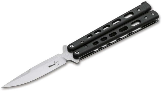 Boker Plus Balisong Large Folding Knife 4.02in D2 G10 Black Handle - Boker Plus