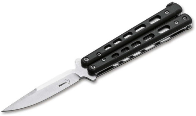 Boker Plus Balisong Small Folding Knife 3.23in D2 G10 Black Handle - Boker Plus