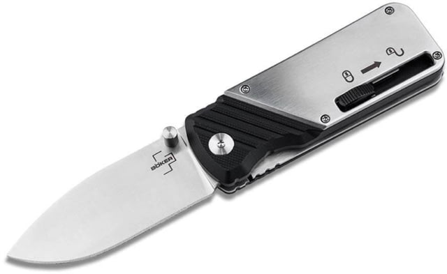 Boker Plus Bill N Ted Operatio Folding Knife 3.75in Closed 3in Satin D2 Tool Steel Blade Black G10 Handle w/ Aluminum Onlay - Boker Plus