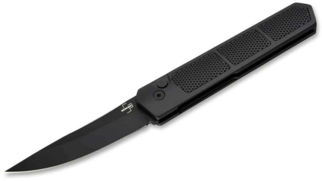 Boker Plus Kwaiken Grip Automatic Folding Knife 3.35in Black D2 Kwaiken Blade Black Aluminum Handle