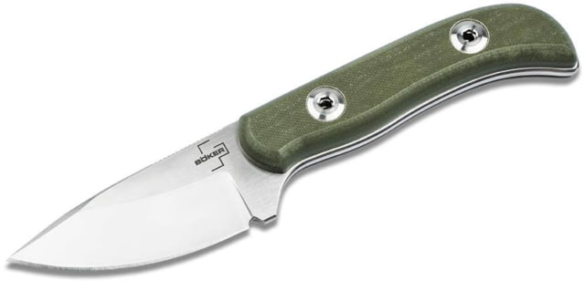 Boker Plus Dasos Fixed Blade Knife 7.5in Overall 3.13in Satin D2 Tool Steel Blade Green G10 Handle Black Kydex Belt Sheath - Boker Plus