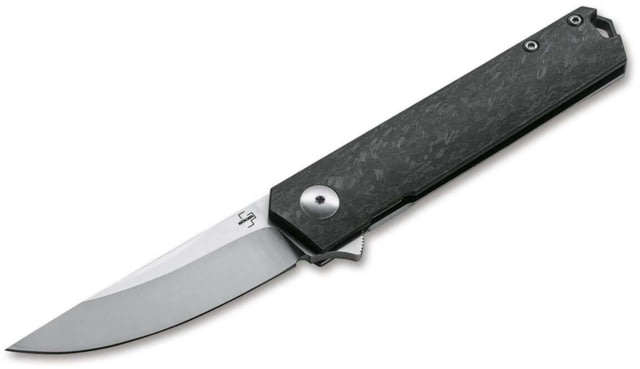 Boker Plus Kwaiken Compact Flipper Marble Folding Knife 3.03in D2 Carbon FiberTitanium Black Handle - Boker Plus