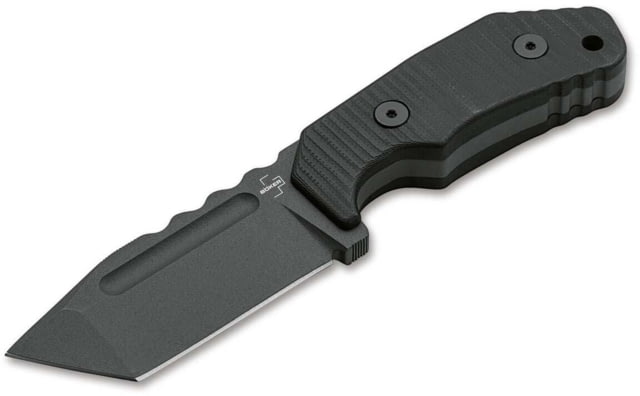 Boker Plus Little Dvalin Tanto Fixed Blade Knife 3.15in D2 G10 Black Handle