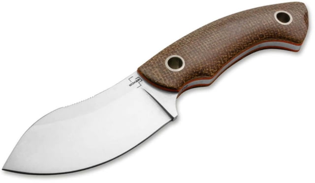 Boker Plus Nessmi Pro Fixed Blade Knife 2.64in D2 Micarta Brown Handle - Boker Plus