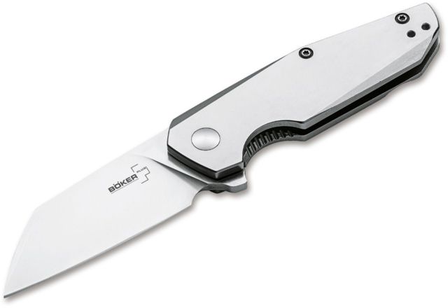 Boker Plus Petit Folding Knives Philippe Jourget 2.8in D2 Sheepsfoot SS Silver - Boker Plus
